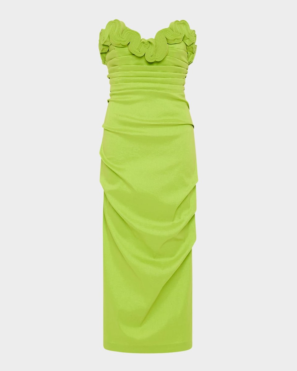 Ren Sculpted Strapless Midi Dress